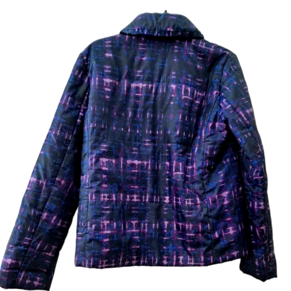 Vera Wang Small Puffer Lightweight Purple Jacket Pea Coat